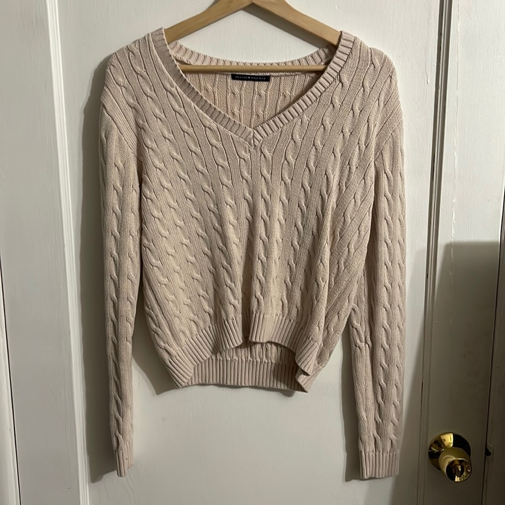Brandy Melville cream knit sweater